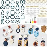 MWOOT 142 Polymer Clay Cutters Kit, 24 Polymer Clay Molds for Earrings, 8 Circular Shape Cutters, 110 Accessories for Making