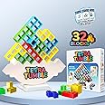 Ridhimani 32 Pcs Tetra Tower Balance Stacking Attack Block Game, Tetris Swing Terra Tower, Family Board Games for Kids & Adults, Team Building Parties Travel Toy
