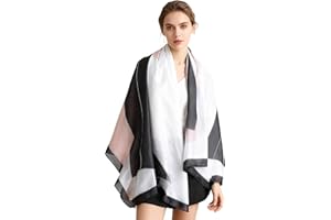 LEISOFTER Sciarpa 100% Seta per Donna Colore sfumato, Scialle di eleganti ed Moda Dona alla signora un regalo molto buono