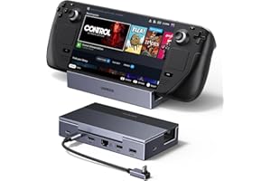 ‎UGREEN Stacja dokująca UGREEN Steam Deck z HDMI 4K@120Hz, regulowana, z portami USB A 5 Gb/s i USB C 3.0, ładowaniem PD 100 W, Ethernetem 1 Gb/s, kompatybilna ze Steam Deck, ROG Ally, Legion Go i innymi