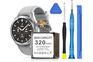 TQTHL 320mAh Ersatzakku Batterie EB-BR880ABY kompatibel mit Samsung Galaxy Gear Watch 4 40mm SM-R860 SM-R865 & Galaxy Watch 4 Classic 42mm SM-R880 SM-R885 with Tools