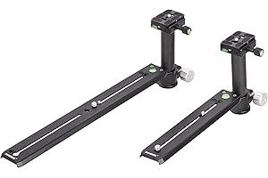 INNOREL Telephoto Long-Focus Lens Bracket Clamping Pillar Camera Support Holder Nodal Slide Plate for Hydraulic Tripod Head (400mm)