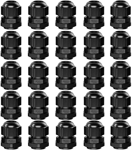 XYWHPGV PG9 pressacavo impermeabile IP68 nylon dado di bloccaggio regolabile con pressacavo per filo di diametro 4-8mm(432a8 d098b 4ab9b 08f4f ef96b b8bad
