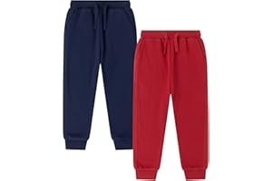 AMOMÍ Pantalón de Deporte Niño Pantalones de chándal Niño Pantalón Deportivos Niño Joggin Termico Elastico Pack 4.5.6.7.8.10.12.14 Años