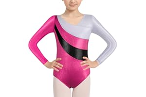 DANSHOW Gymnastics Leotards for Girls Sparkle Dance Sleeveless Leotards for Kids Age 2-10 Years