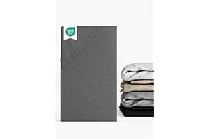 ‎SÄMANN Sämann Jersey Spannbettlaken Spannbetttuch für Laufgitter 100x100 cm, Baumwolle anthrazit