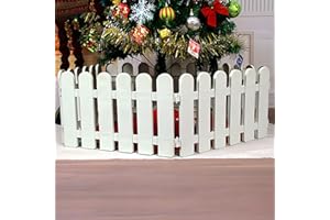 CHICIEVE Recinzione da Giardino,Recinto Albero Di Natale,recinzioni decorative da giardino,Bordi paesaggistici,Bianco Plastica Staccionata Albero Di Natale Per Cani Gatti Piccoli Animali Domestici