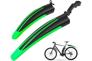 Ledeak Garde-Boue de Vélo, Montagne Cyclisme VTT Route Réglable Universelle Epaissir Elargir Les Ailes Avant Garde-Boue Arrière pour Selle de Single Speed Vélo Fixie Urbain Gravel Bike