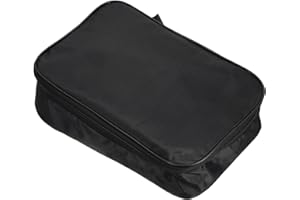 PATIKIL 11" x 7" Ping Pong Paddle Case, Table Tennis Racket Case Soft Cover Container Bag for Sports Accessories, Black