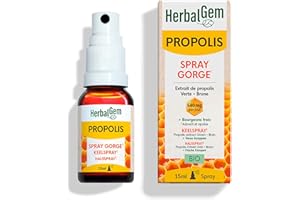 HerbalGem - Propolis Large Spectre Spray Bio - Dès sensation d’un refroidissement – 15 ML
