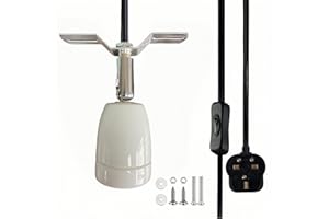 PetFizz Reptile Ceramic Heat Lamp Holder, E27 Heat Lamp Holder Adjustable-direction, Reptile Heater Socket for Heat Bulb, Pets, Turtle, Lizard, Bearded Dragon