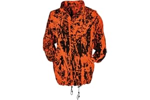 Hubertus Chaqueta de caza de color naranja señal impermeable y transpirable