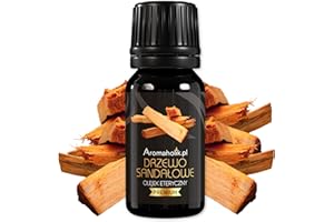 Aromaholik Olejek Eteryczny sandałowy BIO 100% naturalny – olejek eteryczny do dyfuzora & aromatyzera – certyfikowany olejek eteryczny z Indii – Sandalwood Essential Oils 10ml do sauny i masażu
