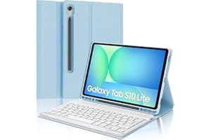 SENGBIRCH Keyboard Case for Samsung Galaxy Tab S10 Lite 10.9 inch 2025 - UK Layout Detachable Wireless Bluetooth Keyboard, Protective Folio Cover for Samsung Galaxy Tab S10 Lite AI Tablet, Blue