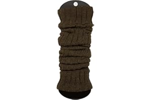 ATEENA Scaldamuscoli Lunghi in Maglia di Lana per Donne e Ragazze, Scaldamuscoli Alle Caviglie, Calzini Alti al Ginocchio Senza Piedi, Circonferenza Max dei Polpacci– 40cm Lunghezza- 60cm, Vari Colori