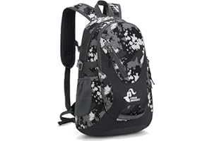 Bseash Mochila de senderismo de 20L de tamaño pequeño, mochila de viaje ligera y resistente al agua para niños, niñas y niños que montan en bicicleta.