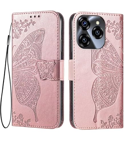 Cover Portafoglio In Pelle PU Per Realme C63 4G / C61 4G - Custodia Con 3 Slot Carte, Supporto E Chiusura Magnetica (Marrone)