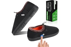 Scaldapiedi Elettrico, Rtdep Pantofole Riscaldate con batteria da 5000mAh, Unisex 5V Scaldapiedi, Scalda Piedi con Controllo a doppio interruttore, Donne Uomini Scaldapiedi Pantofole