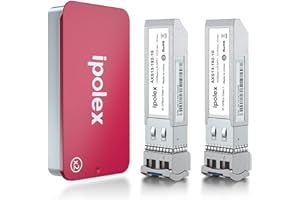 IPOLEX 10G LR SFP+ to LC Single Mode Transceiver for Cisco SFP-10G-LR, 10GBase-LR Fiber Module for Cisco, Meraki MA-SFP-10GB-LR, Ubiquiti UF-SM-10G, Mikrotik, Fortinet, Netgear (SMF, 1310nm, 10km) 2 Pack