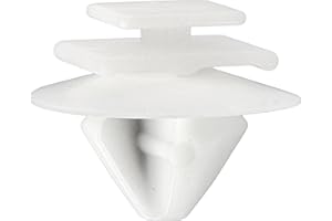 Restagraf Agrafe de Moulure d=8,5 mm Ceinture de Caisse Compatible avec Véhicules type : Citroën, Fiat, Jeep, Lancia, Peugeot (Pack de 12 Pcs), Blanc