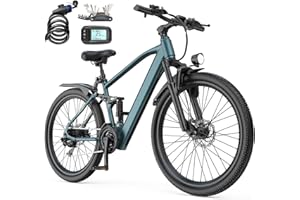 ‎ELEGLIDE E-Bike 26" mit 21-Gang Schaltung 250W Motor 13Ah Akku Höchstgeschwindigkeit 25km/h Hochkohlenstoffstahlrahmen LCD Display City Elektrofahrrad