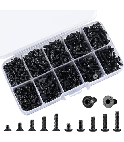 10 Viti A Testa Bombata M6 X 25/25 Con Esagono Incassato E Flangia ISO - Foto 3