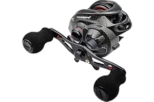 FISHDROPS Baitcaster Reels, 9+1BB, CNC Aluminum Spool, Magnetic Brake System Bait Caster Reel High Speed Gear Ratio 7.0:1 Ultra Smooth Low Profile Baitcasting Fishing Reel