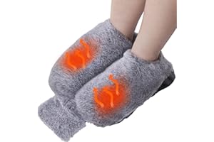 WARMTUYO Fußwärmer Wärmflasche für die Füße, Wärmeflasche mit Bezug, 2L Gummi Wärmflasche mit Weichem Plüschbezug, 2 in1 Fußwärmer Handwärmer für Männer und Frauen, Bettflasche für Schmerzlinderung