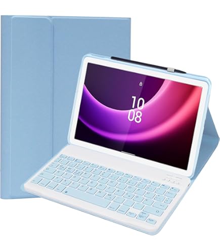 Toetsenbordhoes voor Lenovo Tab P11 (2nd Gen)/Plus 11.5 2023, Magnetisch Afneembaar Toetsenbord met Bluetooth-Muis, Schattig Ronde Dop Toetsenbord,zwart