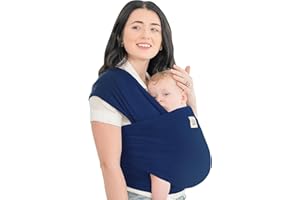 KeaBabies Baby Wrap Carrier - Tutto in 1 Original Baby Carrier Fascia da Neonato a Bambino, Facile da Indossare, Legatura Senza Mani, Leggero, Impacchi per Bambini Traspiranti (Navy Blue)