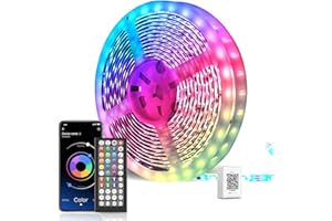 Mexllex LED Strip Lights 30m, Ultra-Long Lights Strip Music Sync Color Changing, Led Lights with App Control Remote, RGB Tape Light for Home Bedroom Party