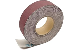 LYHLYA 320 Grit Sandpaper Roll Emery Cloth Roll 2.5cmx8m Aluminium Oxide Abrasive Sandpaper Roll for Wood Finishing Furniture Metal Sanding Automotive Polishing