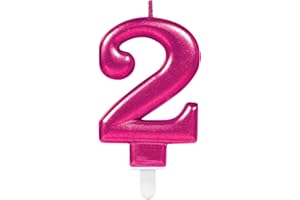 AMSCAN Pink Metallic Finish Candles #2