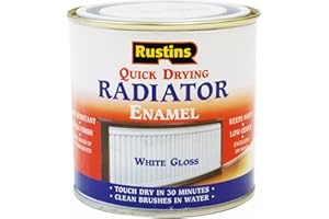 RUSTINS Quick Drying Radiator Enamel Gloss 250ml– Durable, Long-Lasting Finish for Radiators That Stands the Test of Time, Easy Application