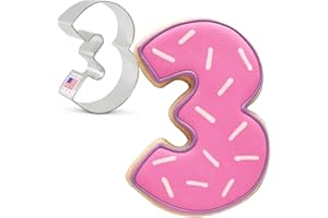 ANN CLARK COOKIE CUTTERS Formina per Biscotti Stampo a forma di numero 3/tre 8,3cm, Prodotto negli Stati Uniti da Ann Clark