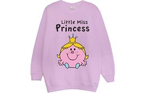 POPGEAR Mr Men & Little Miss Princess Crewneck Sweatshirt, Girls, 3-13 Years, Pink, Official Merchandise