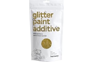 HEMWAY Peinture à paillettes pour murs émulsion additive dorée latex acrylique paillettes peinture intérieure fine 100 g/3,5 oz