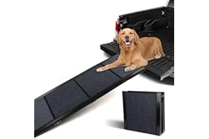 BommJokker Hunderampe Hunderampe auto Klappbar Hundetreppe Große Hunderampe Auto Klappbare Hunderampe mit Rutschfester Teppichoberfläche Tragbare & Klappbare Hundetreppe Auto Einstiegshilfe (170*44cm)