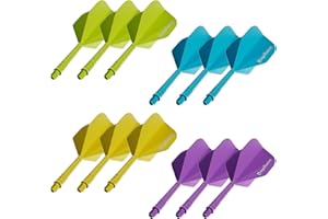 MageRabbit Dart Flights,12pcs Standard Shaped Dart Flights And Stem,Professional Dart Accessories,Dart Flights Kit, Flights For Steel Tip Darts And Soft Tip Darts