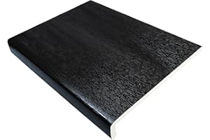 EUROCELL 225mm Black Ash UPVC Window Board/Cill Cover 1.25m Long 9mm Thick Plastic Window Sill Capping