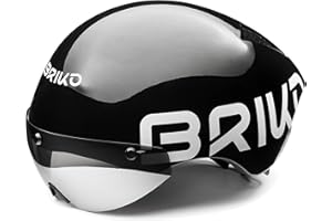 Briko CRONOMETRO, Helmet Unisex Adulto, Shiny Black, Taglia Unica