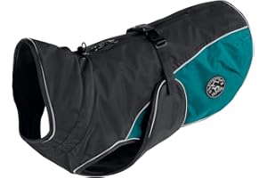 HUNTER Hundemantel UPPSALA COZY, Farbe: anthrazit/petrol, wasser- und windabweisend, wärmendes Innenfutter, reflektierend, optimaler Komfort, waschbar bei 30 °C, für kalte Tage, Größe: 60