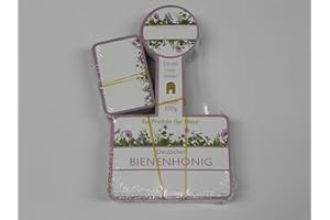 Generisch 100 Labels for 500 g Neutral Purple/Pink Country House I Self-Adhesive Honey Beekeeper Sticker Rütli Beekeeping Honey Glass Labels