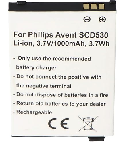 Batterie De Rechange Philips Avent SCD600/10 - Compatible PX1728E-1BRS 1100mAh Avec Chiffon Mungoo