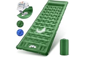 qoqidun Camping Mat Self Inflating Camping Mattress Single with Built-in Foot Pump Ultralight Inflatable Travel air Mattress Sleeping Pad Folding Waterproof for Tent Outdoor Hiking Backpacking