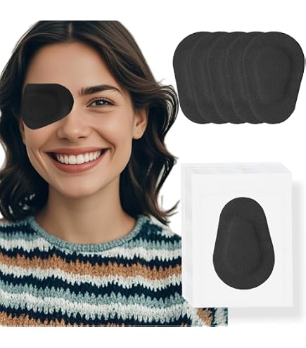 Dimeho 20 Pcs Adhesive Eye Patches Blackout Medical Eyepatch