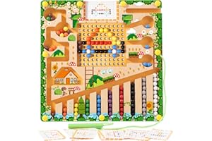 ENIKMOSD Magnetisches Labyrinth für Kinder ab 3 Jahre,Magnetisches Farb Zahlenlabyrinth Holzspielzeug,Sortierspiel Montessori Spielzeug Farben und Zahlen Lernen Motorikspielzeug für Mädchen Jungen