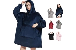 DAWANYI Oversized Blanket Hoodie Women's Wearable Giant Throw Blanket Sweatshirt Robe Large Pockets,Sherpa Fleece Super Soft Comfortable Warm,Suit for Women Girls Adults Men Boys Children