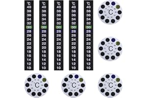 eMagTech 10 Stück Thermometer Aufkleber selbstklebend Farbwechsel Digitale Temperaturanzeige sofort ablesbare Temperaturaufkleber für Aquarien Milchflaschen