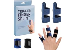 yingd 4 Pcs Finger Splints Finger Straightening Brace Finger Extension Splint Finger Stabilizer with Adjustable Fixing Belt for Arthritis Finger Trigger Broken and Strained Fingers